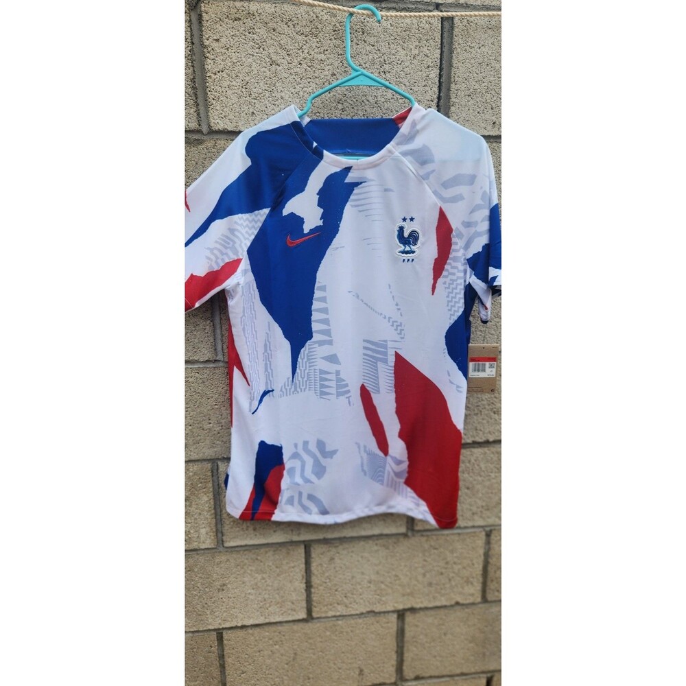 Nike DriFit France Pre-Match Soccer Warm Up Jersey, Size L NWT DM9548-100